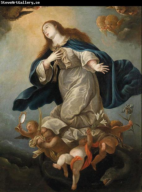 Circle of Mateo Cerezo the Younger Immaculate Virgin, formerly in the Chapel of Palacio de Penaranda, Spain